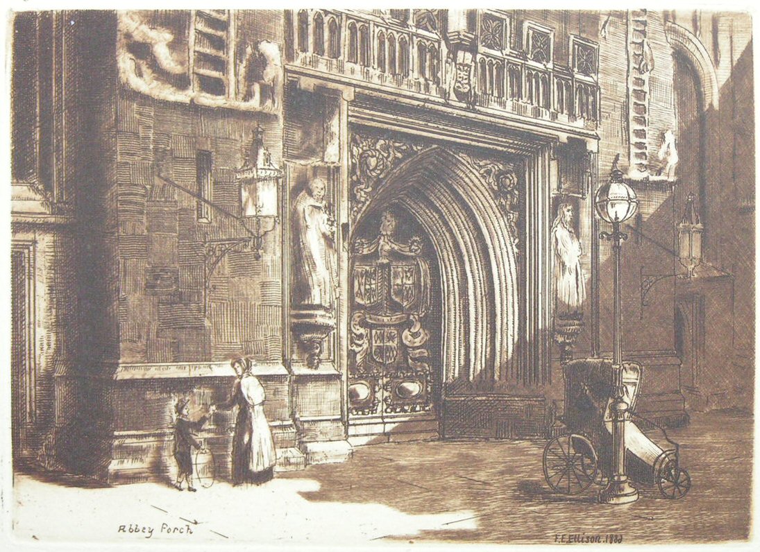 Etching - Abbey Porch - Ellison